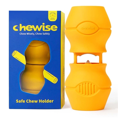 Chewise Bully Stick Holder för hundsnacks GUL Small